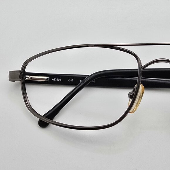 Aztec Collection AZ505 Gunmetal Gloss Black Aviator Eyeglasses Frame w Flexhinge - Picture 12 of 12